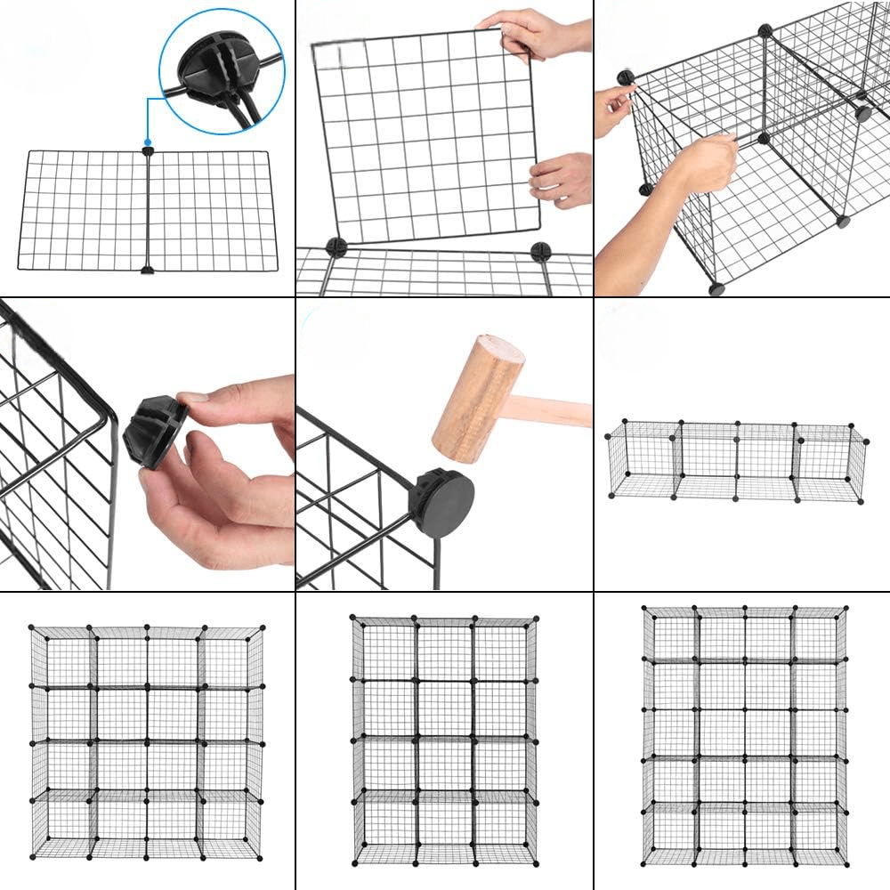 Cube Rangement - ModulCube™ - Noir - Rangement Parfait