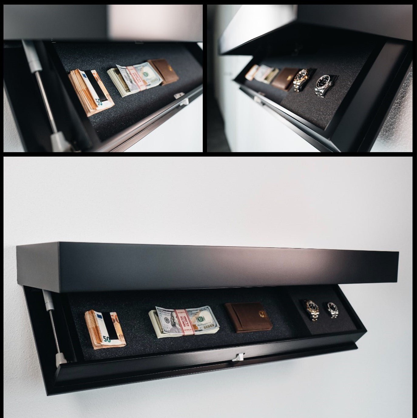 Étagère Murale - MagicShelf™ - Noir Mat - Rangement Parfait