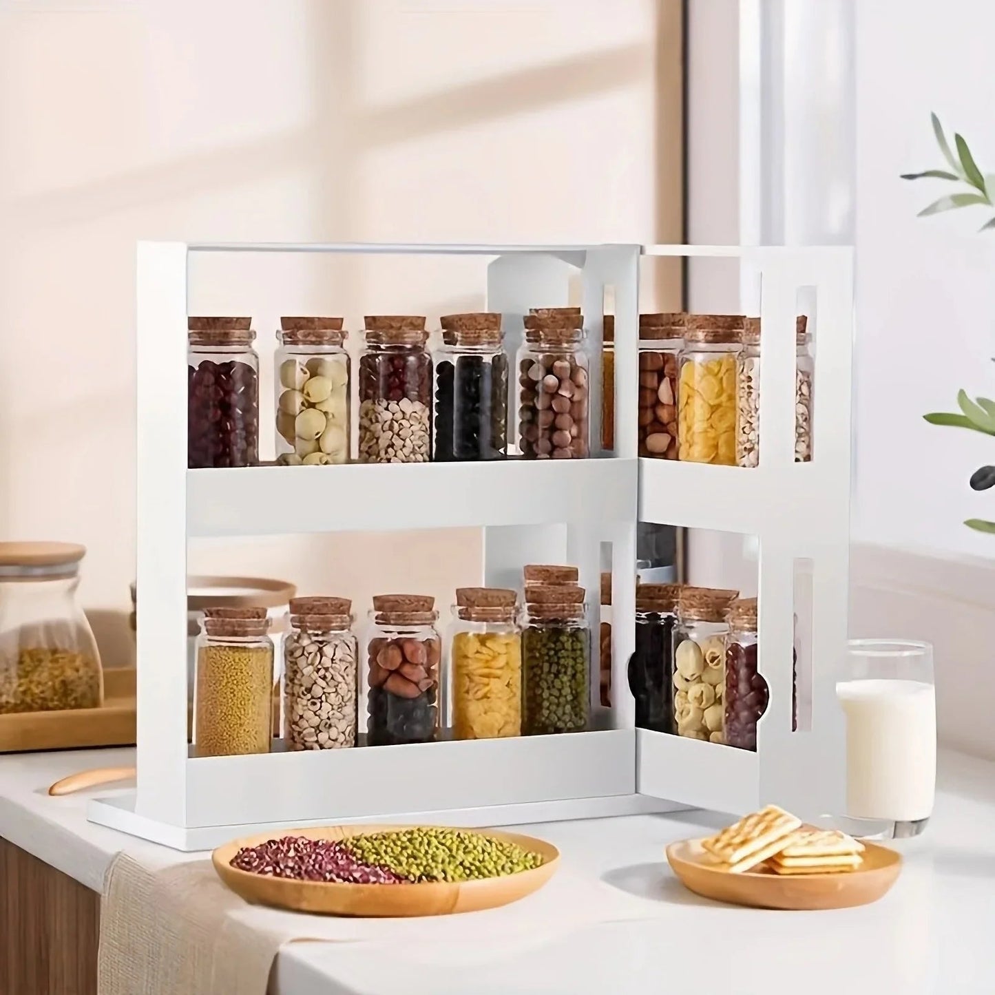 Support de Stockage - SpiceStorageRack™ - Blanc - Rangement Parfait